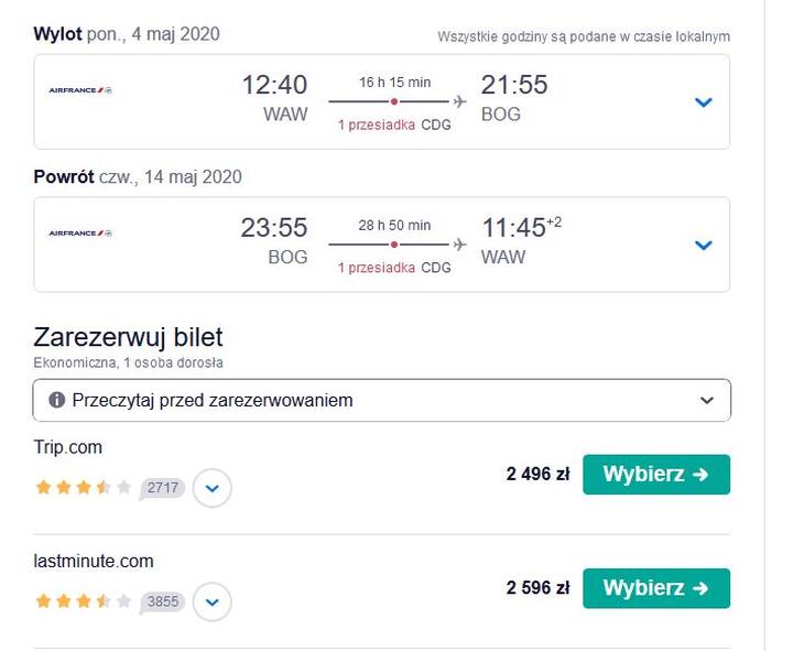 Najlepsze ceny lotów