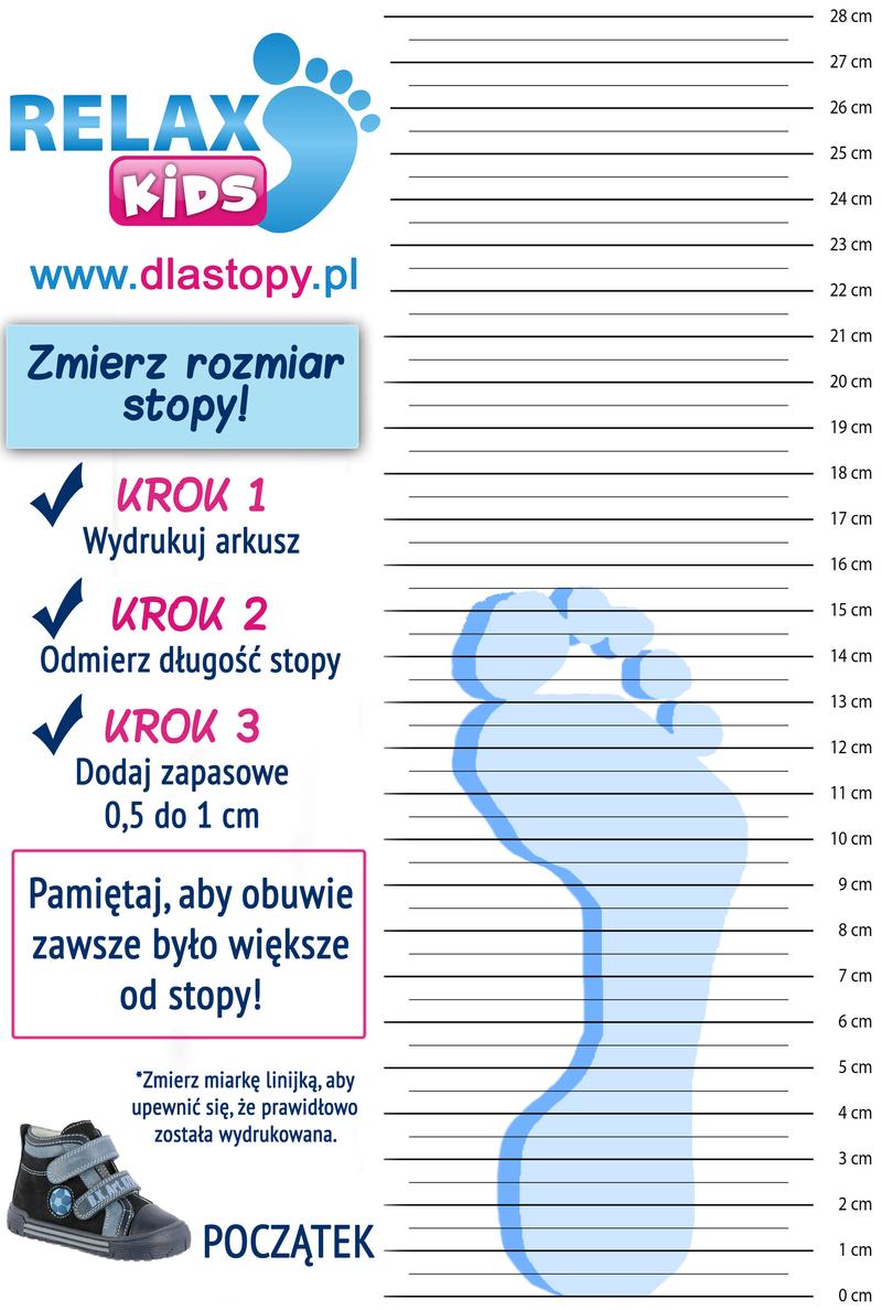 Tabela rozmiarów butów