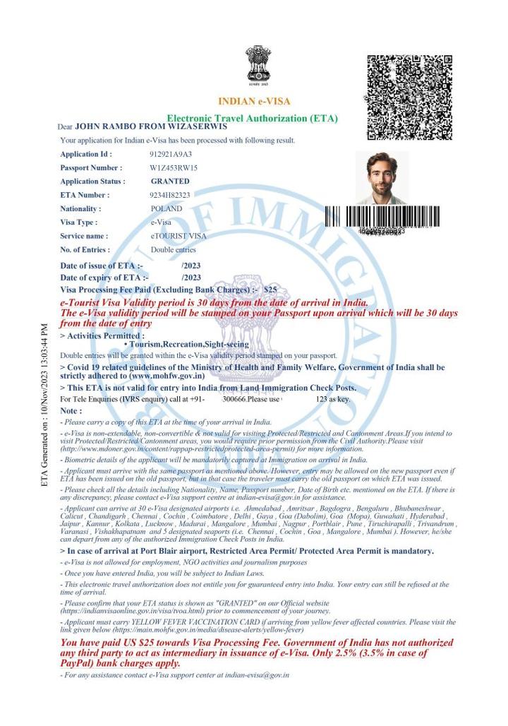 Kraje wymagające e-wiz